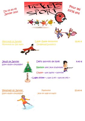 OCSPAC - Animations sportives vacances de Noël