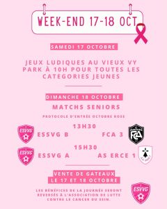 Vente au profit d'octobre rose